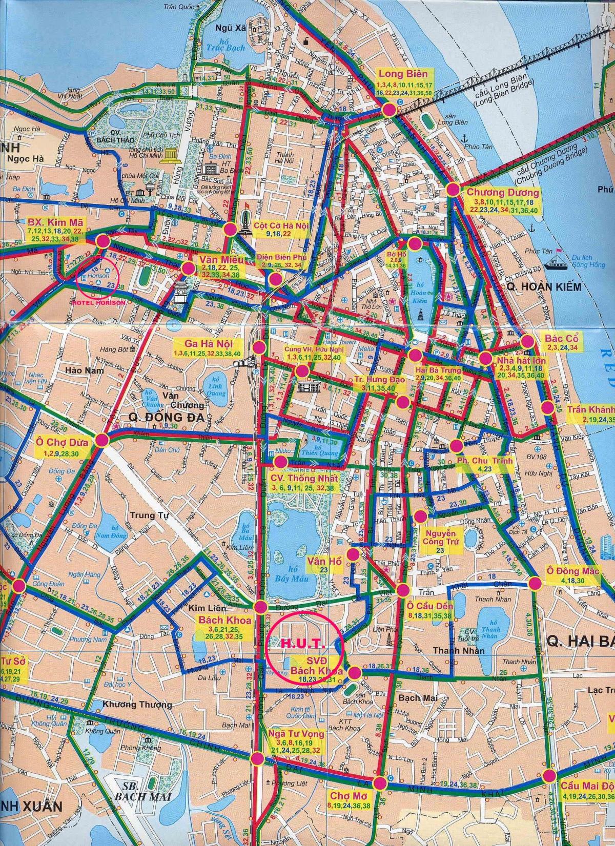 Kat jeyografik nan hanoi otobis 17 wout