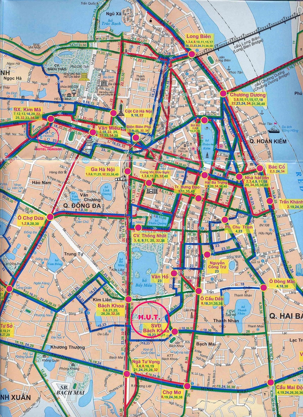 Kat jeyografik nan hanoi vil otobis