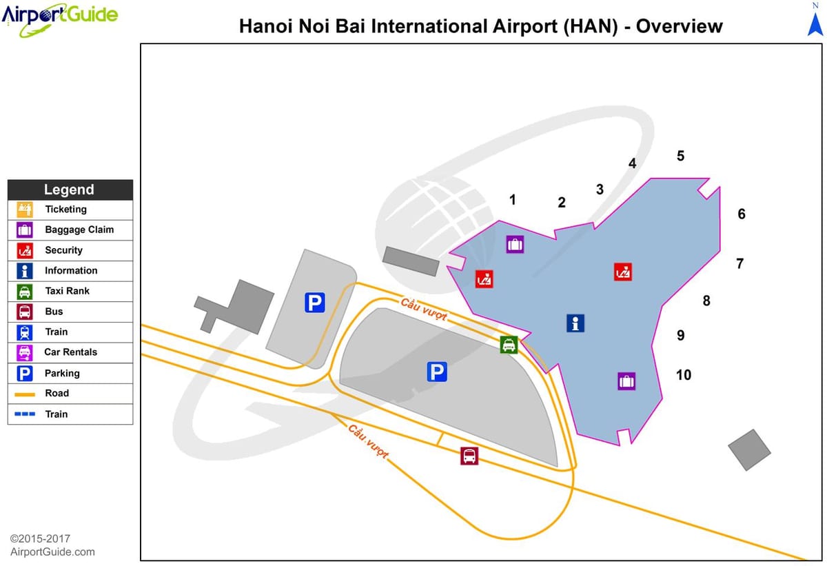 hanoi ayewopò entènasyonal la kat jeyografik