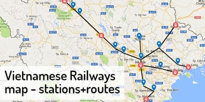 Kat jeyografik nan hanoi estasyon tren a 