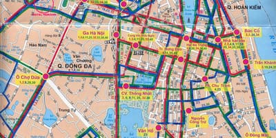 Kat jeyografik nan hanoi otobis 17 wout