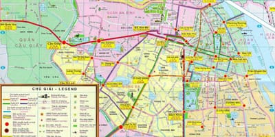 Kat jeyografik nan hanoi transpò piblik