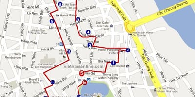 Hanoi kote nan enterè kat jeyografik