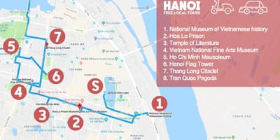 Hanoi franse trimès mache tour kat jeyografik
